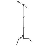 Matthews Hollywood 20 inch C Stand with Sliding Leg, Grip Head and Arm, Load Capacity 22 lbs, Maximum Height 63 inch, Black