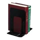 Officemate Nonskid Steel Bookends, 4-3/4x5-1/8x5, Black