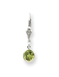 Sterling Silver Peridot Leverback Earrings QE3052"