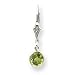 Sterling Silver Peridot Leverback Earrings