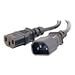 C2G / Cables to Go 29917 16 AWG 250 Volt Computer Power Extension Cord (IEC320C14 to IEC320C13), Black  (4 Feet)