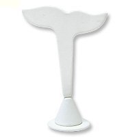 Earring Stand Whale Tail Earring Jewelry Display White Leatherette