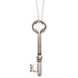 16-18" Antique Silver Key Necklace