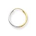 14K and Rhodium 2mm Hoop Earrings