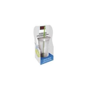 Oggi 16-Ounce Double Walled Tumbler with Drinking Straw