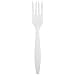 Dixie FMP23C Medium Weight Polypropylene Fork, Individually Wrapped, 6" Length, White (Case of 1,000)
