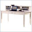 Kathy Ireland Home by Martin Furniture Tribeca Loft White 64" W Writing Table with Long Reception Hutch