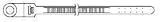 3M Standard Mounting Cable Tie 06275, #10 Screw, Weather-Resistant, Black, 8 in