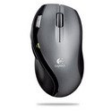 Laser MX620 Cordless Mouse, Six-Button, Black/Silver