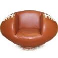 Kids Swivel Football Chair with Ottoman by Living Quarters
