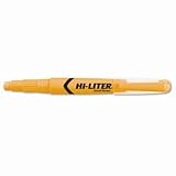 Hi-Liter GlideStik Highlighter, Non-Toxic/Smear, Fluorescent Yellow AVE24071