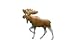 Clearly Charming Moose Silver and Enamel Pin