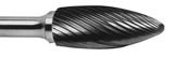 1/4 Style H Flame Shape 1/4 Shank Single Cut Carbide Burr SH-1