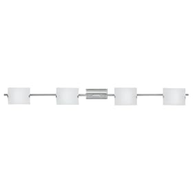 Eglo 83303A Fondo, Nickel Frosted Opal, 4-Light Track Light Fixture by Eglo