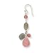 Sterling Silver Cherry Quartz & Black Moonstone Earrings