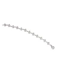 14K White Gold 1/2 Ct Tw Diamond And Moissanite Bracelet