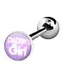 316 Surgical Stainless Steel Barbell with "Daddys Girl" Logo Sold as a Pair
