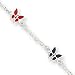 Sterling Silver Enamal Butterfly Childs Bracelet QG1332-6