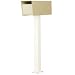 Residential Rear Locking Letter Locker Mailbox With Incoming Mail Slot Tan