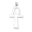 Sterling Silver Ankh Cross Pendant with 20 Inch Sterling Silver Chain
