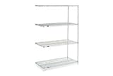 Nexel Stainless Steel Wire Shelving Add-On 48W X 24D X 74H
