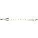 Kitchen & Housewares : Beadalon® Tube Ends with Extension Chain - Silver Plated : Pack of 2