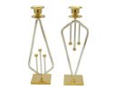 Candle Holders Gold and Silver Plated for Shabbat and Jewish Holiday. Made in Israel