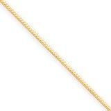 14k .9mm Solid Polished Franco Chain Necklace - 16 Inch