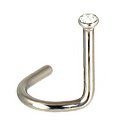 Nose pin 1.0mm with swarowski crystal in 316L surgical steel | Nose stud | Nose jewellery