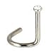 Nose pin 1.0mm with swarowski crystal in 316L surgical steel | Nose stud | Nose jewellery