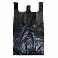 600ct 1/6 Black Plastic T-shirt Bag 12x6x21 Large