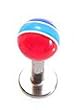 Surgical Steel Ball UV Labret Sold as a Pair