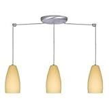 Besa Lighting 3BB-150907-BR Bronze Chrissy Contemporary / Modern Three Light Down Light Pendant with Opal Matte Glass from the Chrissy Collection