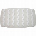 Rubber Bath Mat - Cream w/White 31 x 17