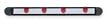 Dakota Designs 2LKJ1 Bullentin Bar, 18W In, Cork, Red