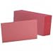 Recycled Oxford Colored Index Cards, Ruled, 3"x5", Cherry, 100/Pack ESS7321CHE