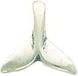 Sterling Silver Antiqued Small Whale Tail Pendant