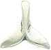 Sterling Silver Antiqued Small Whale Tail Pendant