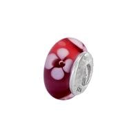 ** CHARM PRINCESS PRESNTS ** Genuine Red Floral Unique Handmade Jewellery Murano Glass Charm - Stamped Pandora 925 ALE - Fits Pandora, Chamilia, Troll, Biagi Bracelets - * JANUARY SALE NOW ON * HURRY WHILST STOCKS LAST ** IN STOCK & READY FOR IMMEDIATE DISPATCH SENT FIRST CLASS**