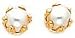 14K Yellow Gold Cultured Pearl Earrings Jewelry New |B