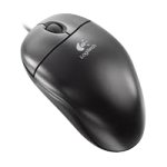 Logitech S96 Optical Wheel Mouse - Mouse - optical - 3 button(s) - wired - PS/2 - black - OEM