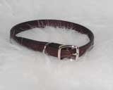 Hamilton Leather Creased Leather Collar Burgundy 1 2 X14 - LM1 14BU