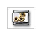 Music Note Black Classic CZ, Italian Charm by Nomination Charms