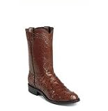 Justin Men's 'Full-Quill Ostrich' Roper Boots - Brown