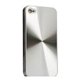 【iPhone4用】 ハードケース （シルバー） 【液晶保護フィルム付き】