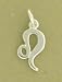 Sterling Silver Charm, Leo Zodiac, 1/2 inch