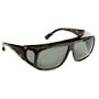 Fitovers Eyewear - Economy Collection - Medium with Tortoise Frame/polarized Gray Lens - Designed to Be Worn Over Glasses That Are 5 - 2/3" W X 1 - 7/8" H