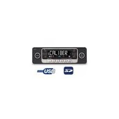 Caliber RCD110B FM RDS "Retro Look" Radio mit CD / MP3 / USB / SD / MMC / WMA Autoradio BLACK / Chrome Finish