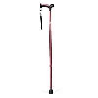 Hugo Mobility Adjustable Derby Handle Cane with Reflective Strap, Rose