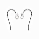 Bali Style 1 Ball Silver Plated Earring Hooks (50)